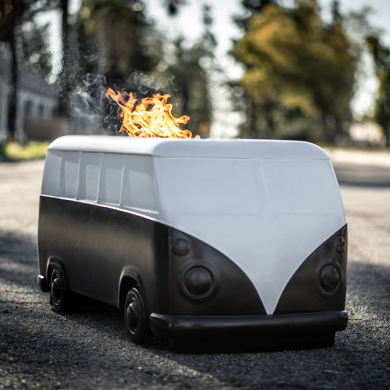The Outdoor Plus Classic Bus Fire Pit Black & White
