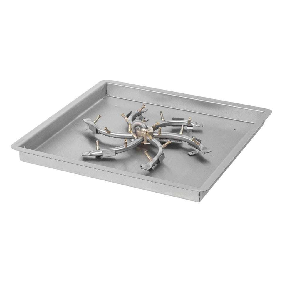 The Outdoor Plus Square Drop-In Pan And Brass Triple 'S' Bullet Burner