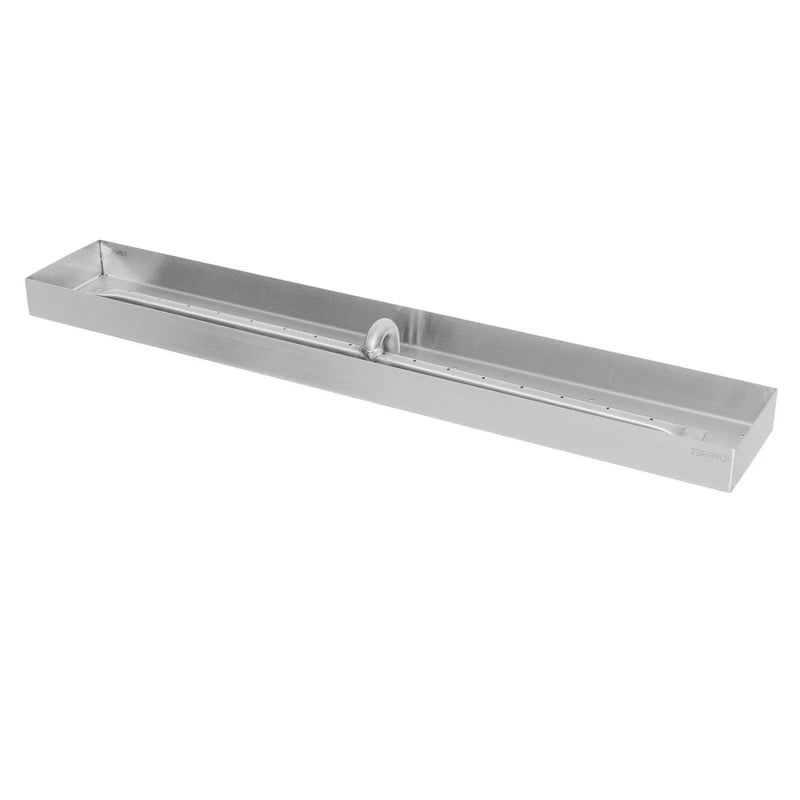 The Outdoor Plus Rectangular Lipless Drop-In Pan & Stainless Steel Linear Burner