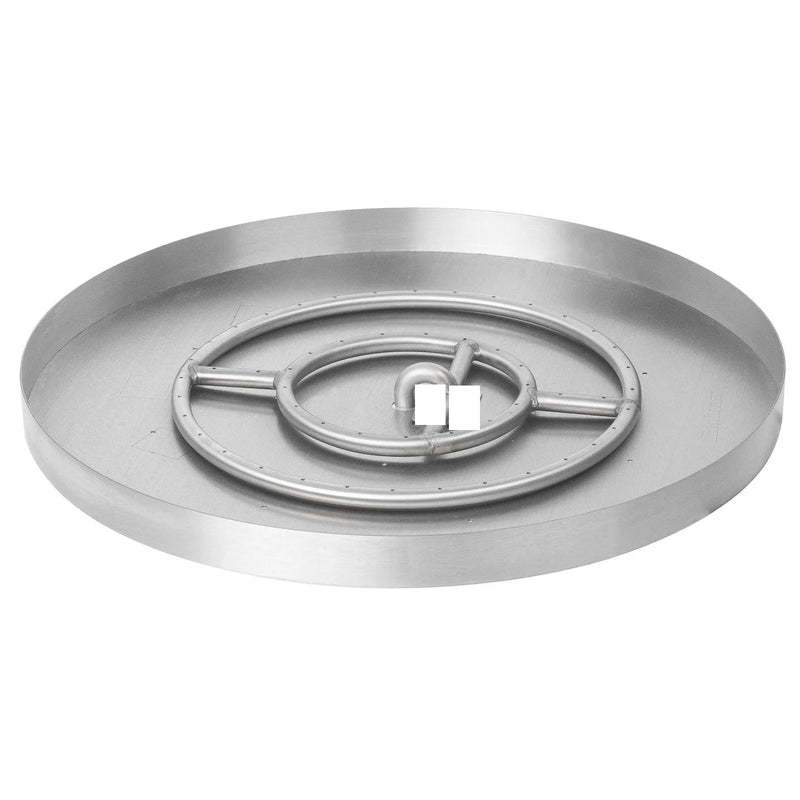 The Outdoor Plus Round Lipless Drop-In Pan & Round Stainless Steel Burner