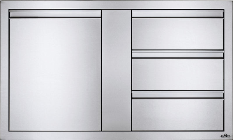42" X 24" Large Single Door & Triple Drawer — view 1