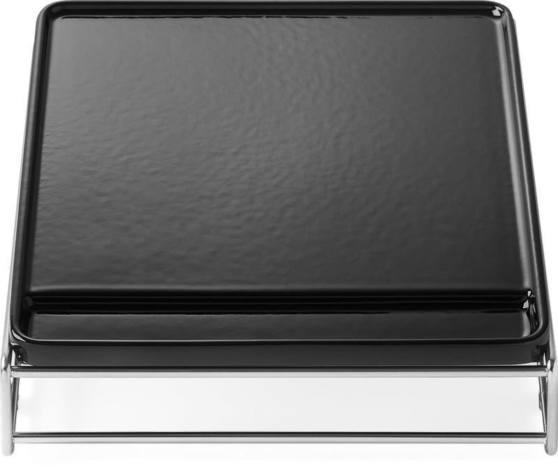 Porcelain-enameled Cast Iron Griddle with SS Rack for Small SIZZLE ZONE® — view 1