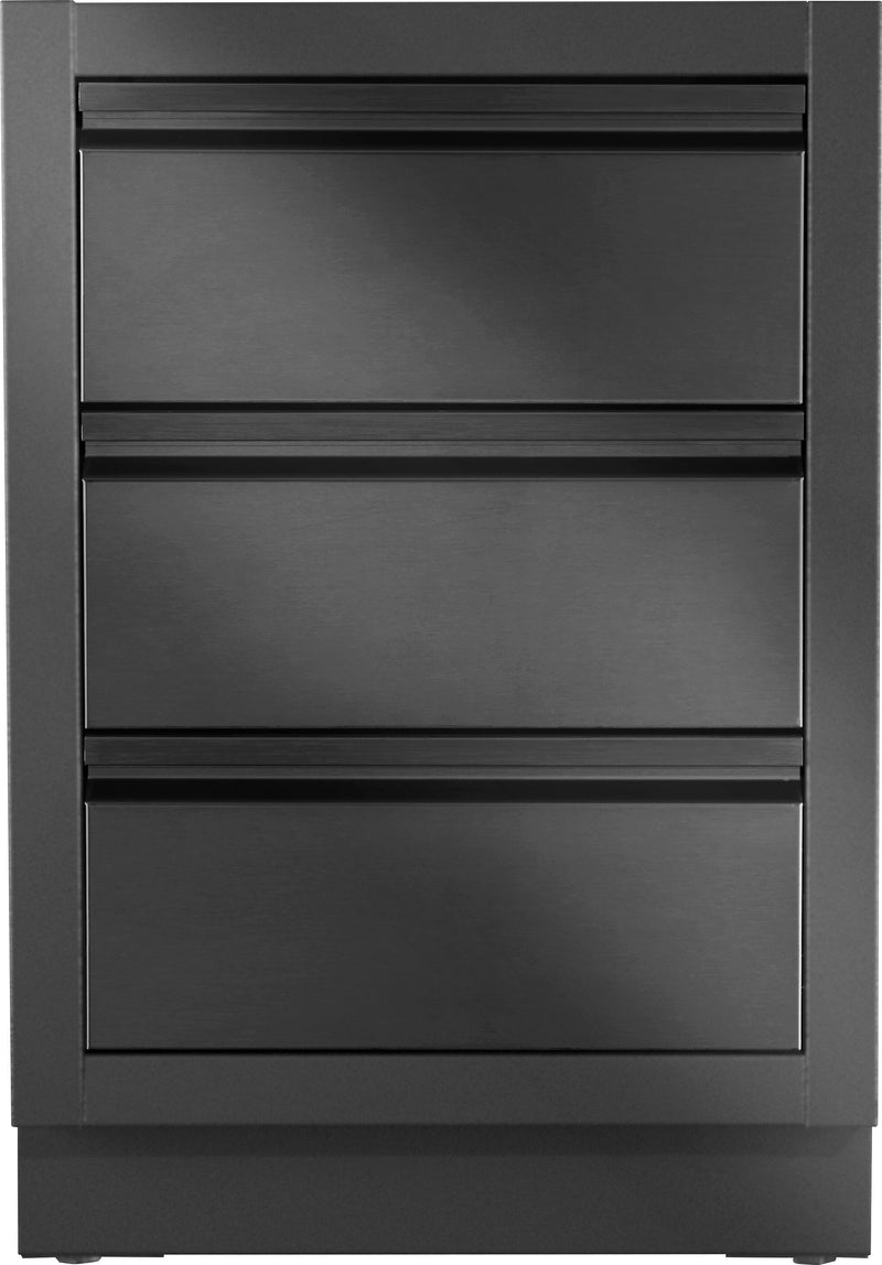 OASIS® Three Drawer Cabinet, Matte Black — view 1